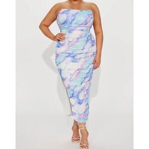 3X Fashion Nova ruched boycon dress